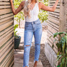The Scout High Waist Distressed Relaxed Skinny in Light Wash Image - 1