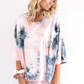 Heart Breaker Tie Dye Shift Top In Blush Image - 1