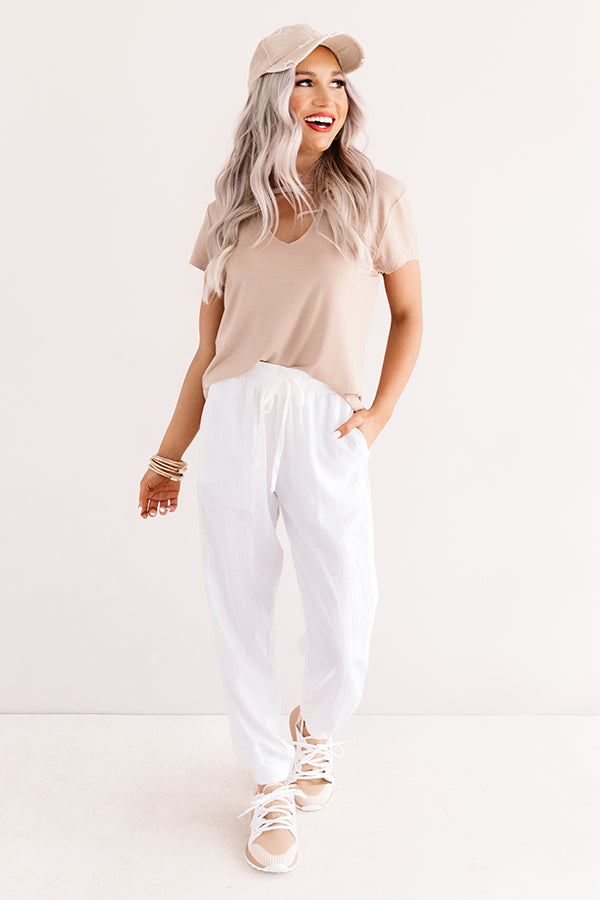 Keeping Score Shift Tee In Warm Taupe Image - 2