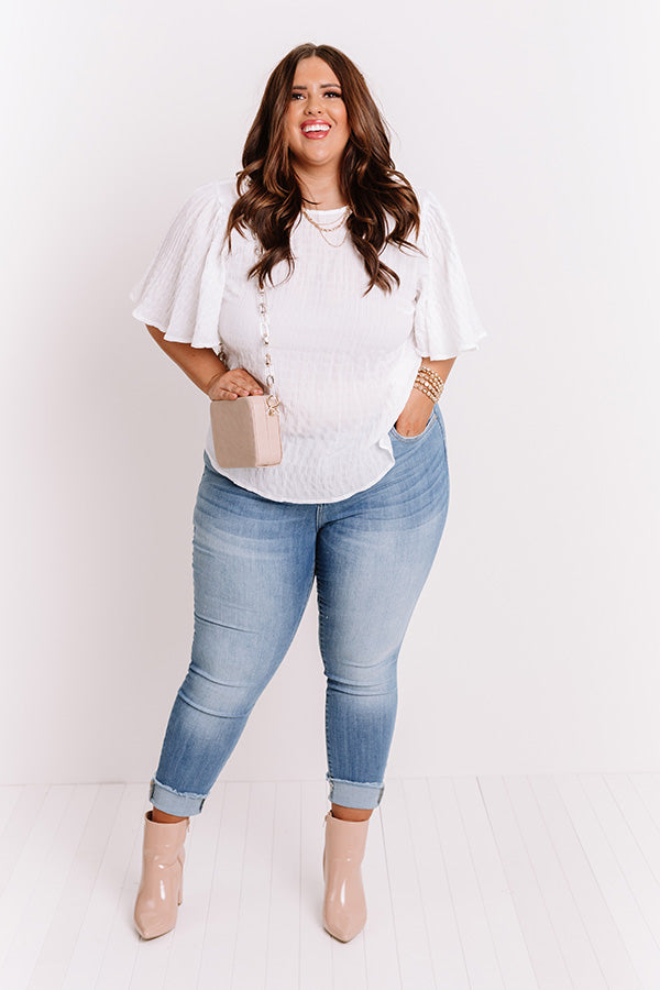 Countryside Drive Shift Top In White Curves Image - 2