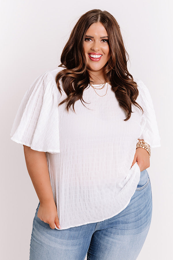 Countryside Drive Shift Top In White Curves Image - 1