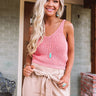 Grand Potential Knit Tank In Coral Image - 1