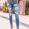 The Janie High Waist Distressed Skinny Image - 1