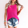 Visions Of Happiness Knit Top In Fuchsia Image - 1