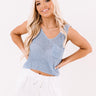 Acting Shy Knit Tank In Sky Blue Image - 1