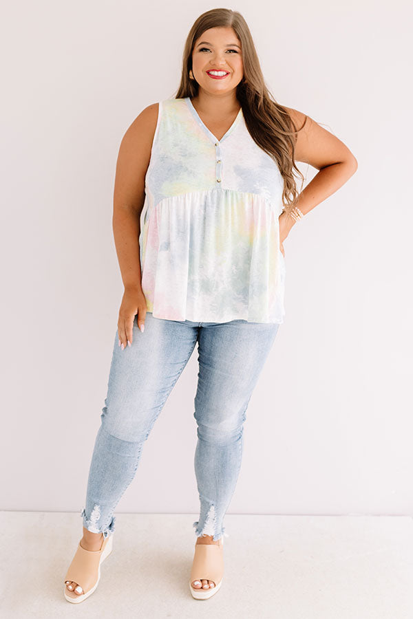 Brave New Twirls Tie Dye Babydoll Top  Curves Image - 1