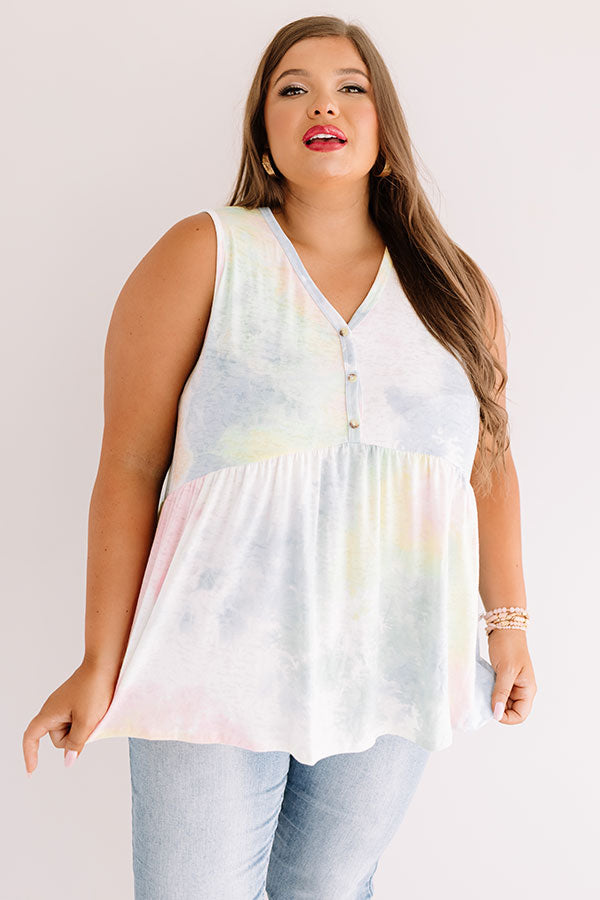 Brave New Twirls Tie Dye Babydoll Top  Curves Image - 3
