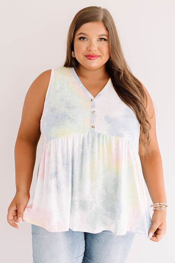 Brave New Twirls Tie Dye Babydoll Top  Curves Image - 2