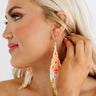 Heating Up Beaded Earrings In Orange Image - 1