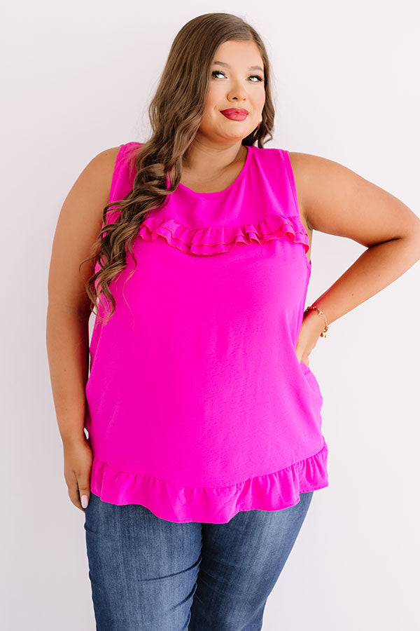 Pleasant Afternoon Shift Top In Fuchsia  Curves Image - 2