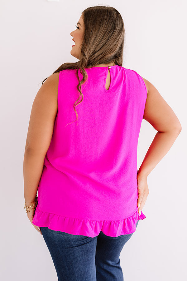 Pleasant Afternoon Shift Top In Fuchsia  Curves Image - 3