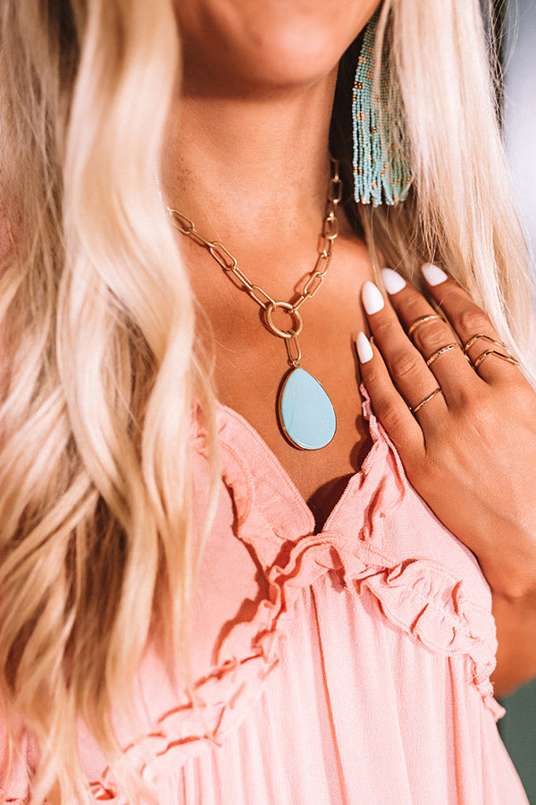 Sweet Whimsy Necklace In Turquoise Image - 1
