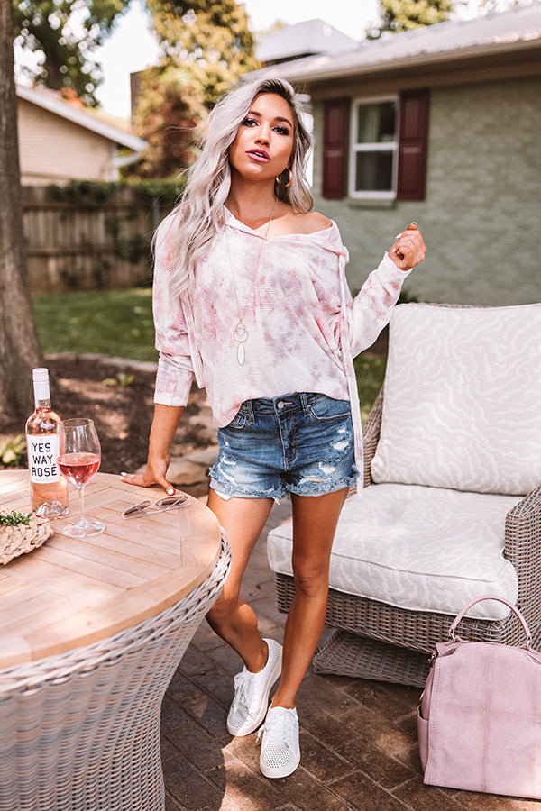 The Lindy High Waist Distressed Shorts Image - 5