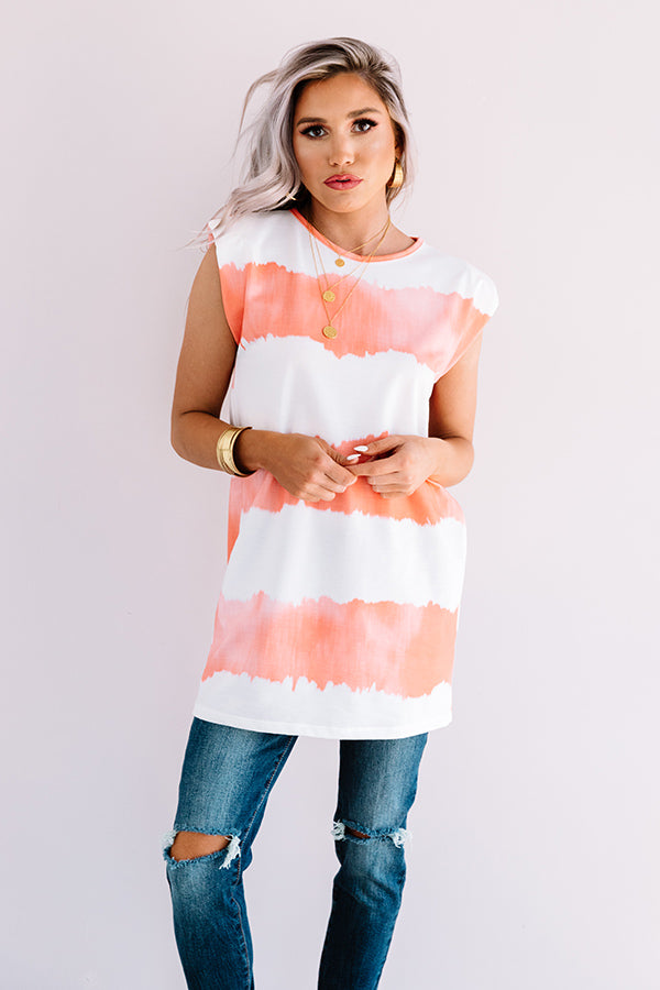 Serene Dreams Tie Dye Dress In Orange Image - 5
