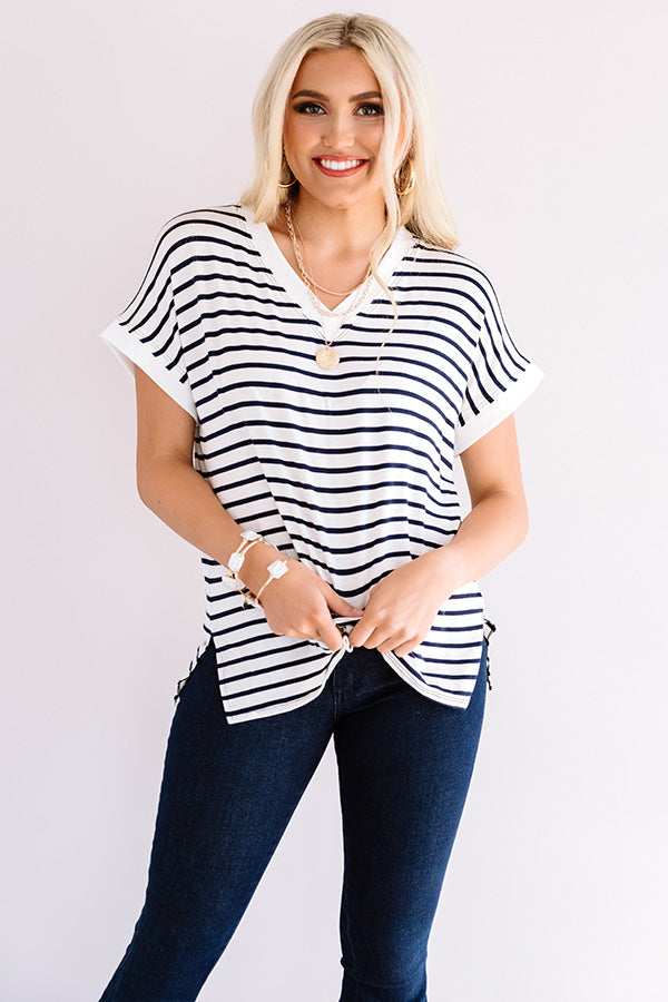 Weekend Wind Down Stripe Shift Top Image - 3