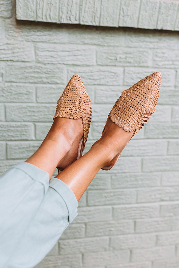 The Bellview Woven Flat In Brown Image - 1