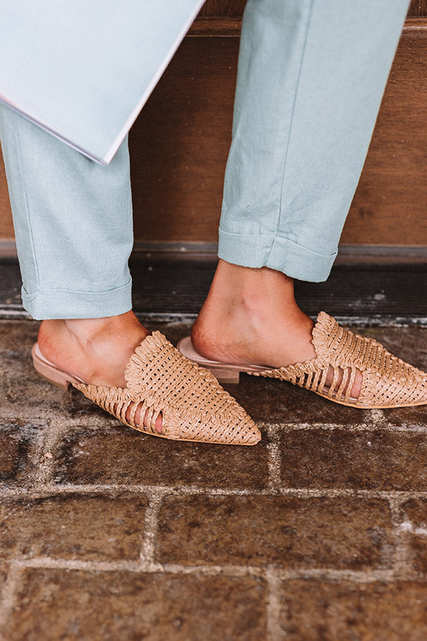 The Bellview Woven Flat In Brown Image - 3