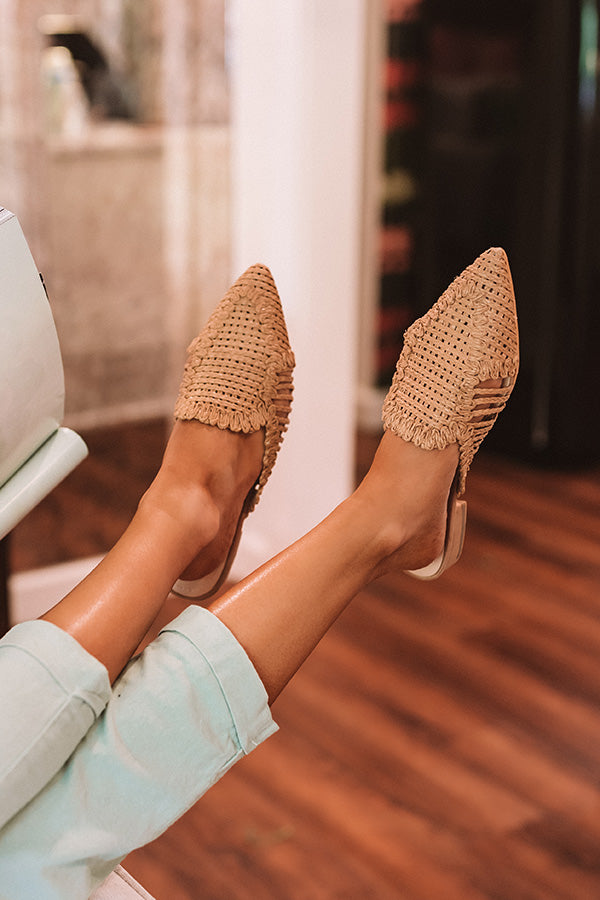 The Bellview Woven Flat In Brown Image - 5