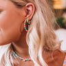Kendra Scott Reece Gold Huggie Earrings in Neon Mix Image - 1