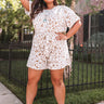 Sincerely Chic Leopard Romper In Ivory Curves Image - 1