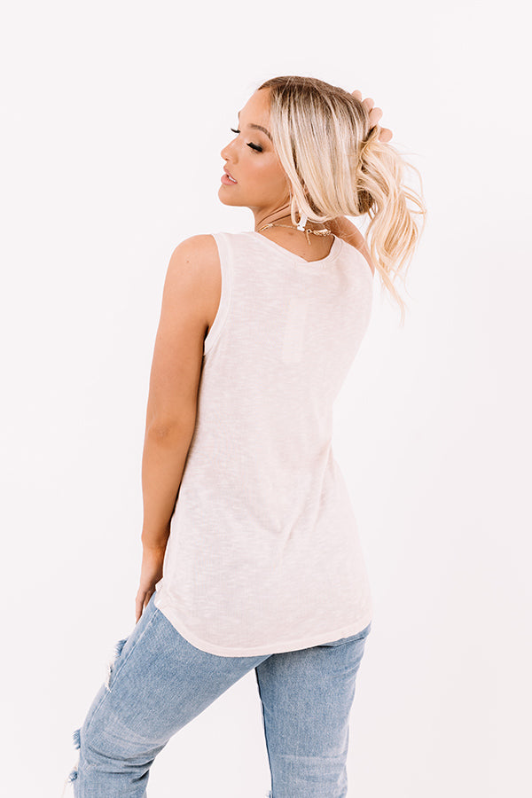 Living In Style Shift Top - Latte