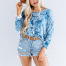 Waves Of Grace Tie Dye Shift Top In Blue Image - 1