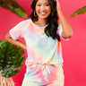 Creative Flow Tie Dye Tee In Pink Image - 1