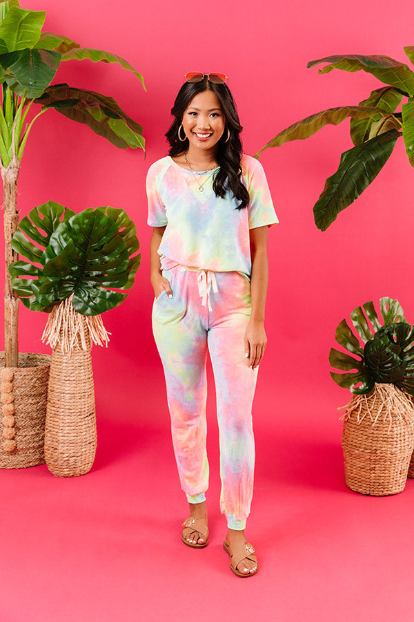 Creative Flow Tie Dye Tee In Pink Image - 2