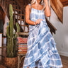 Parisian Twirls Tie Dye Midi In Slate Image - 1