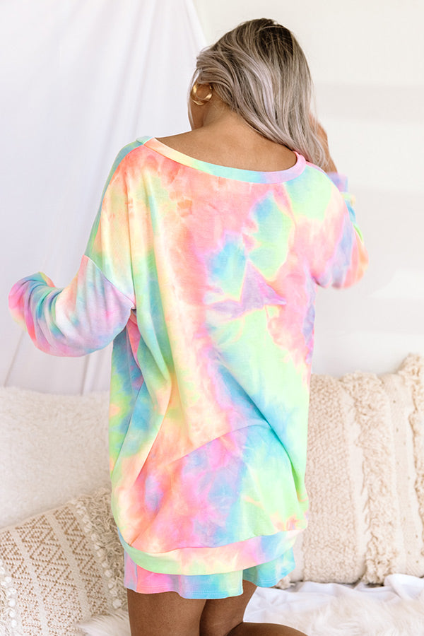 Morning Routine Tie Dye Shift Top In Pink Image - 4
