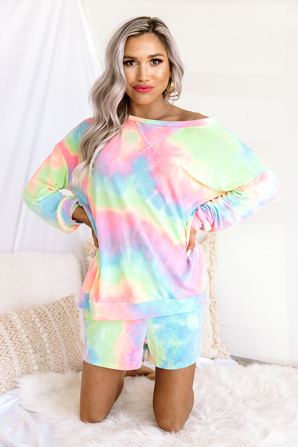 Morning Routine Tie Dye Shift Top In Pink Image - 2