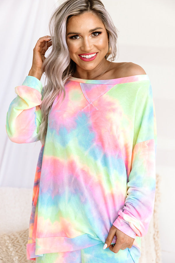 Morning Routine Tie Dye Shift Top In Pink Image - 3
