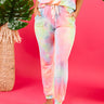 Snuggly Babe Tie Dye Joggers In Pink Image - 1