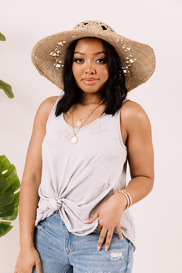 Wish On A Star Shift Tank In Grey Image - 4