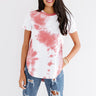 Simply Iconic Tie Dye Tee In Wine Image - 1