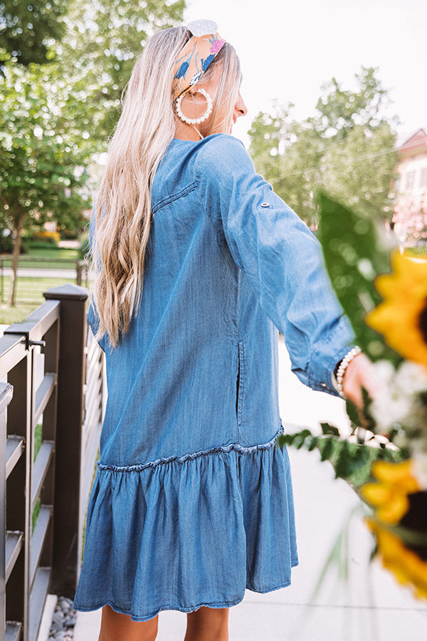 Sedona Chambray Shift Dress Image - 5