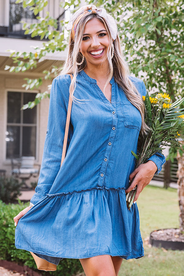 Sedona Chambray Shift Dress Image - 4