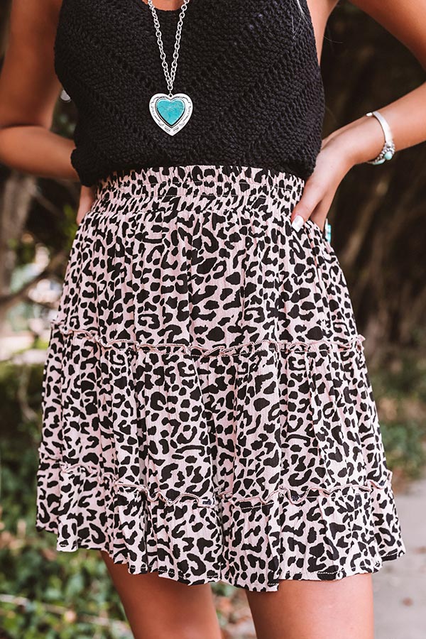 Chicago Times Leopard Skirt Image - 3