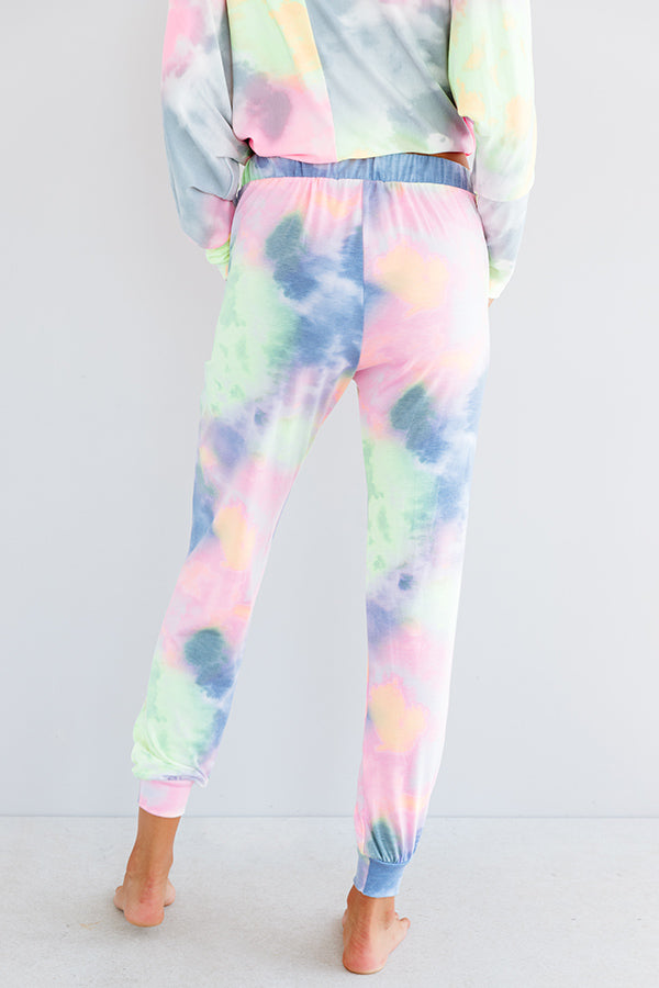 Wine And A Movie Tie Dye Joggers Image - 5