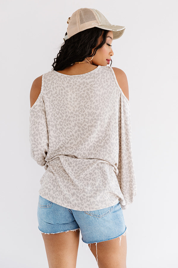 Spotted In The Vineyard Leopard Shift Top In Taupe Image - 4