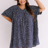 Sweet Heartbeat Babydoll Dress In Navy Curves Image - 1