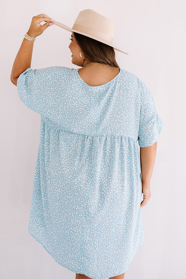 Sweet Heartbeat Babydoll Dress In Sky Blue Curves Image - 3