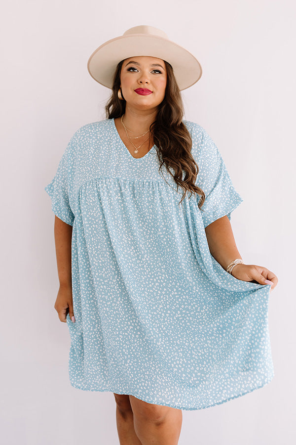 Sweet Heartbeat Babydoll Dress In Sky Blue Curves Image - 1