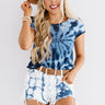 Beachside Reads Tie Dye Shift Tee In Navy Image - 1