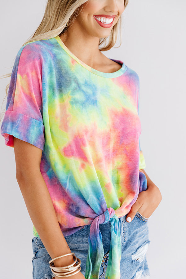 Bright Smile Tie Dye Shift Tee Image - 4