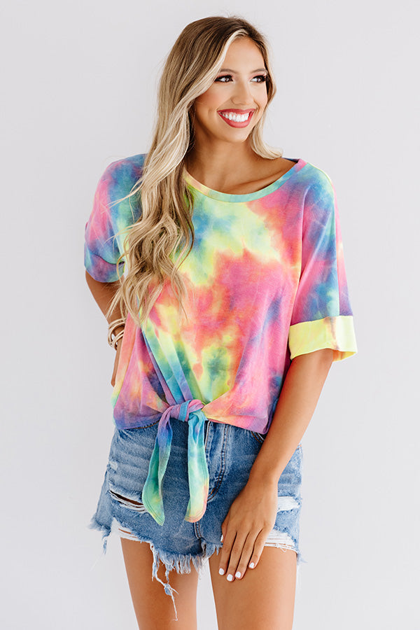 Bright Smile Tie Dye Shift Tee Image - 1
