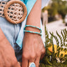 Kendra Scott Reece Gold Wrap Bracelet in Sea Green Mix Image - 1