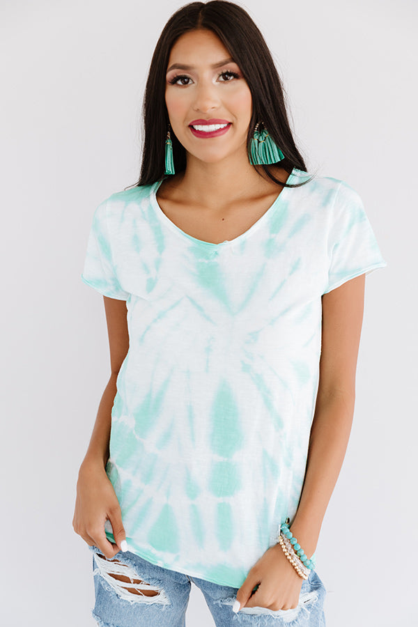 Beachside Reads Tie Dye Shift Tee In Ocean Wave Image - 4
