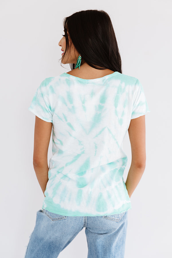 Beachside Reads Tie Dye Shift Tee In Ocean Wave Image - 5