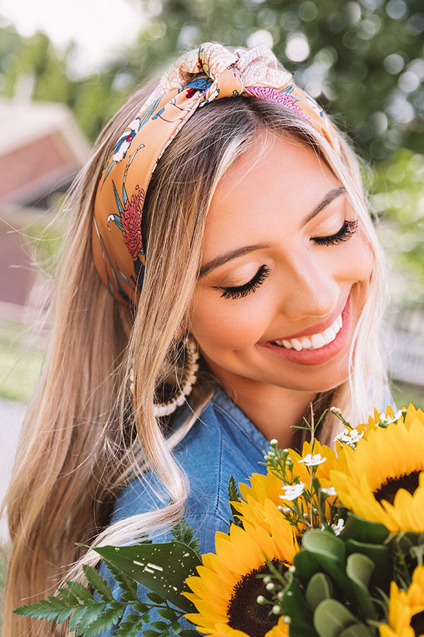 Giving Grace Floral Scarf In Honey Image - 2